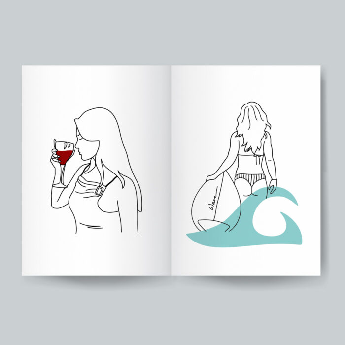 Femmes vin et surf